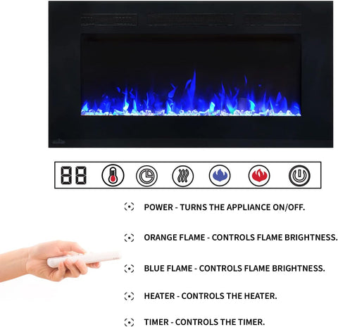 Napoleon Allure 42 inch Wall Mount Electric Fireplace - Black