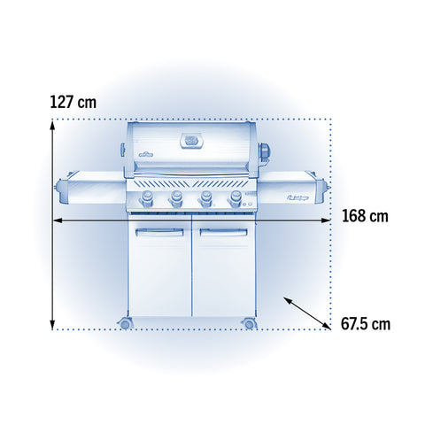 Phantom Prestige® 500 Gas Grill with Infrared Side and Rear Burner