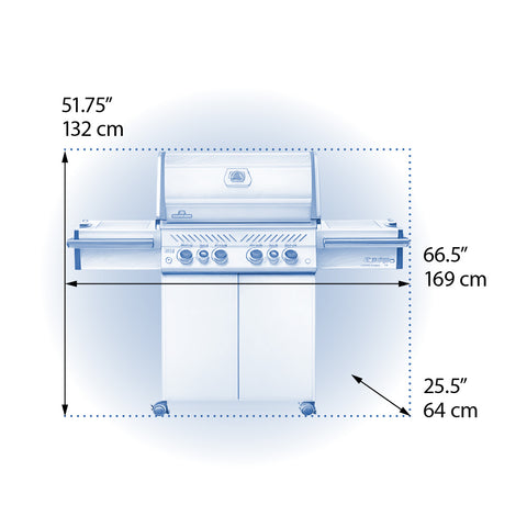 Prestige PRO™ 500 Propane Gas Grill with Infrared Rear and Side Burners, Stainless Steel