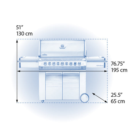 Prestige PRO™ 665 Propane Gas Grill with Infrared Rear and Side Burners, Stainless Steel