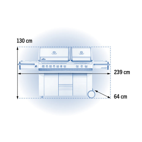 Prestige PRO™ 825 Propane Gas Grill with Power Side Burner and Infrared Rear & Bottom Burners, Stainless Steel