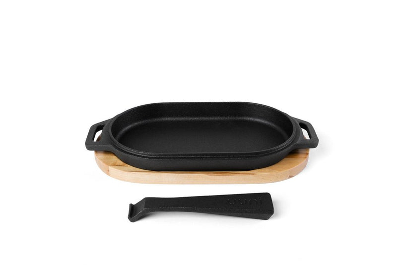 Ooni Cast Iron Sizzler Pan with Beech Wood Base - Bread Emporium